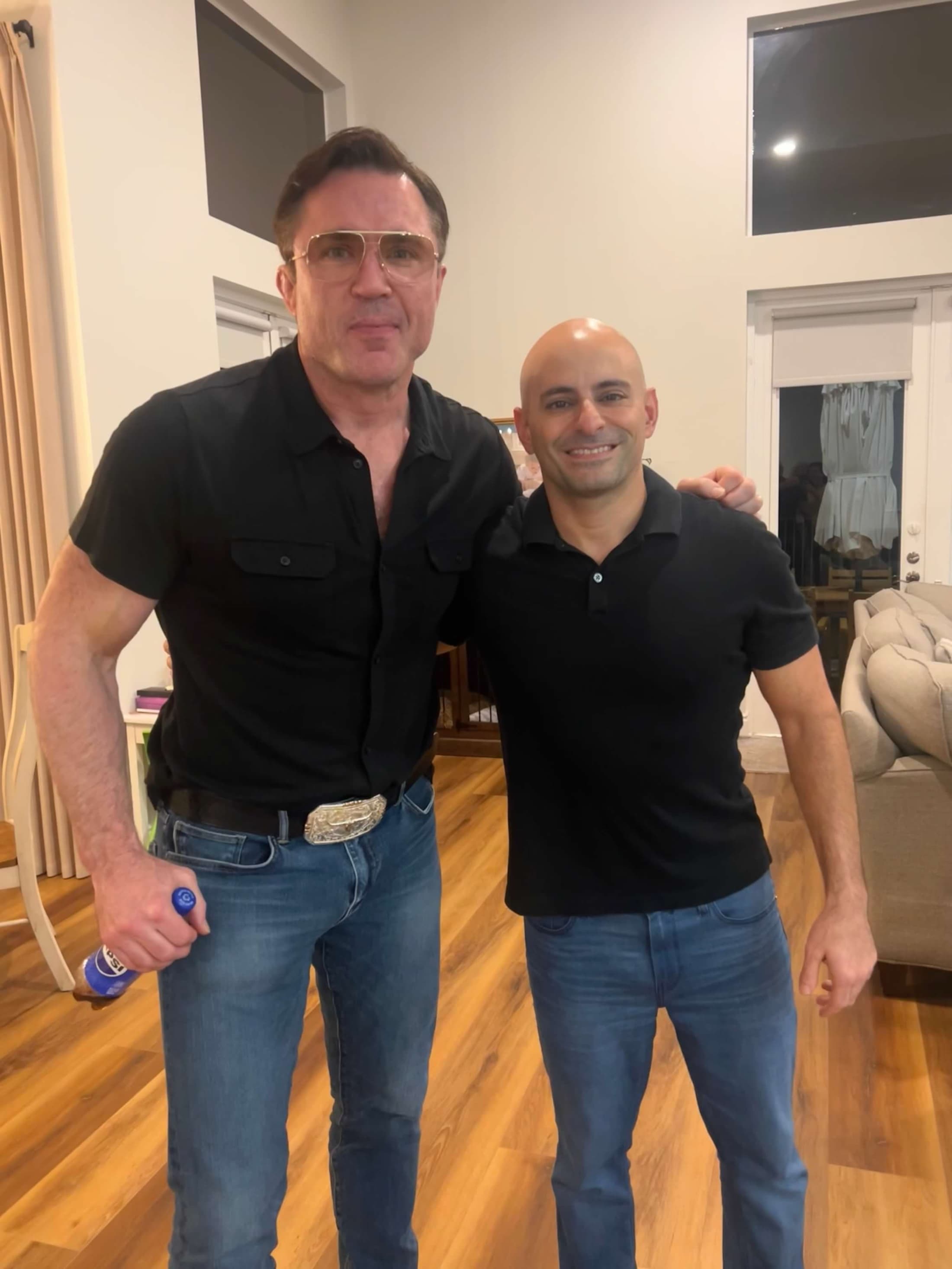 Dr. Abbasi with Chael Sonnen, who fought for a UFC title three times