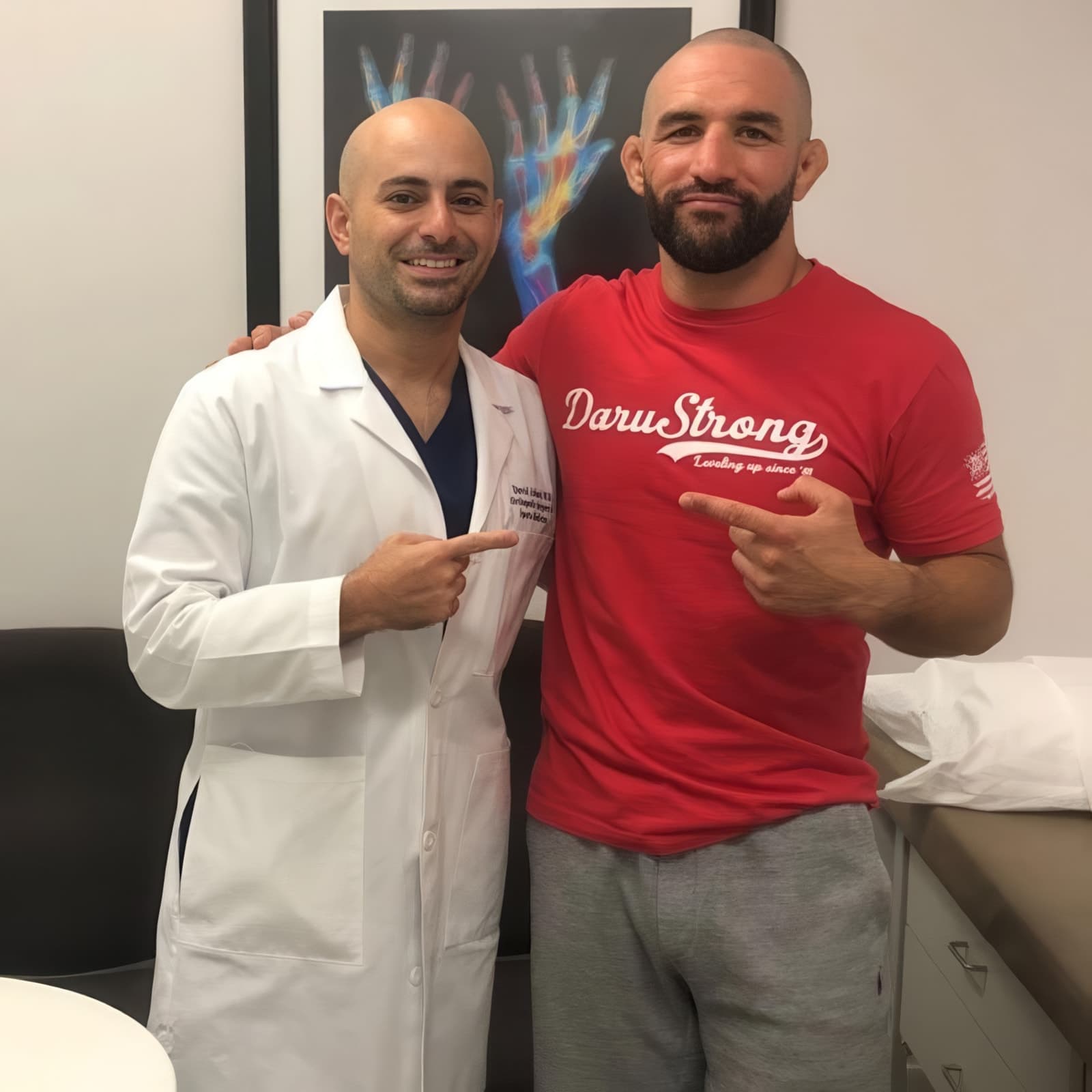 Dr. Abbasi with Jared Gordon, UFC lightweight veteran