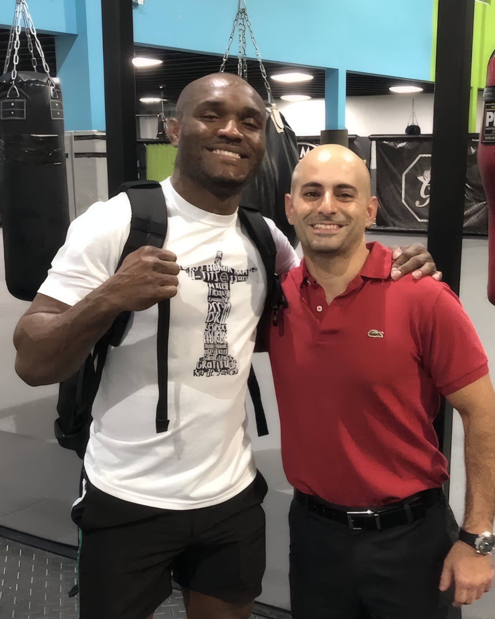 Dr. Abbasi with Kamaru Usman, former UFC welterweight champion