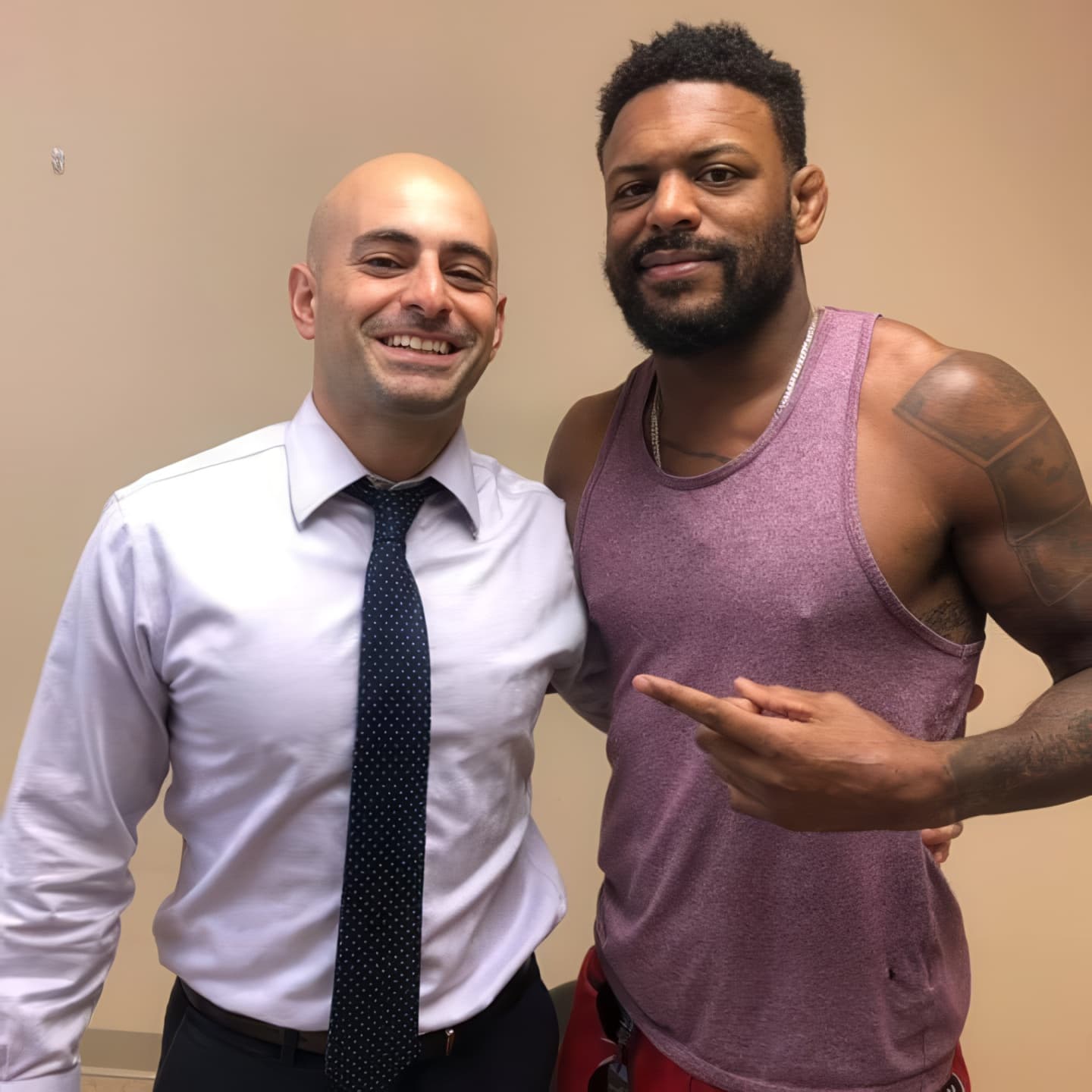 Dr. Abbasi with Michael Johnson, UFC lightweight